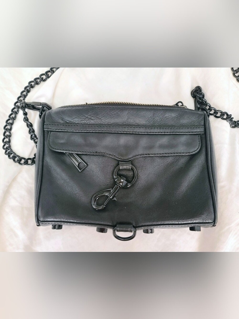 Rebecca Minkoff Black Leather Shoulder Crossbody Bag Authentic